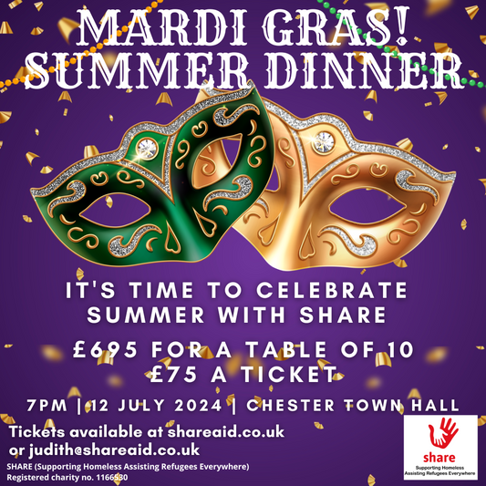 Mardi Gras Summer Charity Dinner - Individual tickets